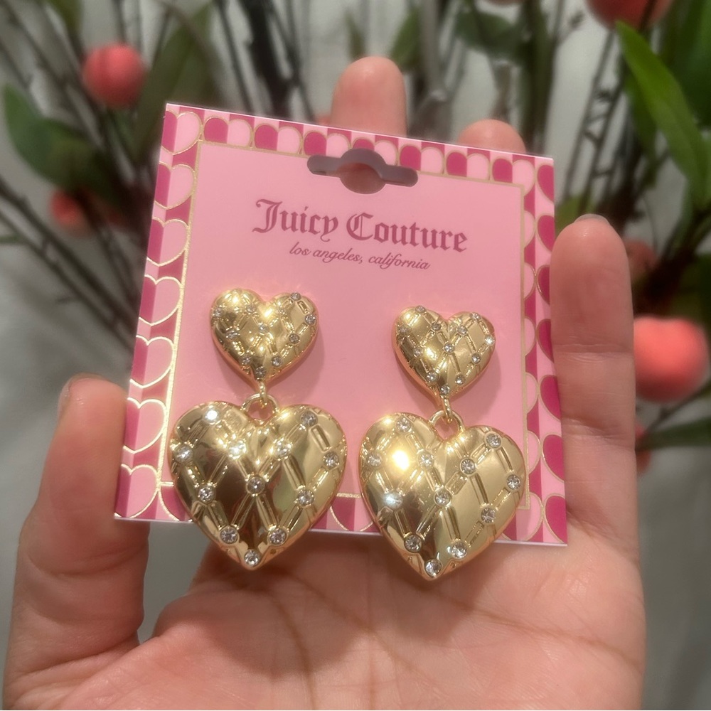 Juicy Couture Gold Heart Earrings